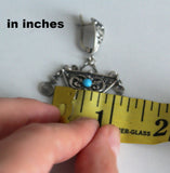 Very long earrings light blue earring Silver Bohemian jewelry