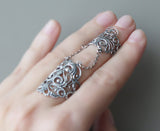 Armor double ring Sterling silver 925 Armenian