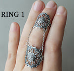 Armor ring Sterling silver CHOOSE Adjustable rings