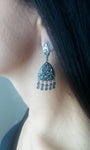 Sterling silver 925 earrings Boho dangle long earrings and adjustable ring