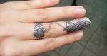Armored ring sterling silver 925