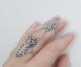 Armor ring Sterling silver rings Double Armenian armored jewelry