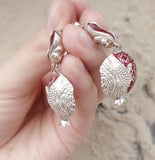 Pomegranate earrings taraz SILVER dangles ethnic jewelry