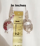 Pomegranate earrings taraz SILVER dangles ethnic jewelry
