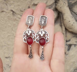 SET pomegranate earrings Ring and pendant STERLING SILVER 925