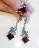 Jewelry Red Marcasite Ring red accessories STERLING SILVER 925