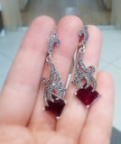 Jewelry Red Marcasite Ring red accessories STERLING SILVER 925