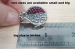 Pomegranate PENDANT CHAIN red stones Sterling silver 925