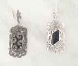 Dangle earrings Navy stone drop earring Very long Blue stone jewelry STERLING SILVER 925