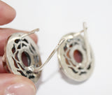 Honey carnelian SET earrings and ring STERLING SILVER 925