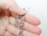 Marcasite necklace Delicate narrow STERLING SILVER 925