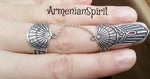 Armored ring sterling silver 925