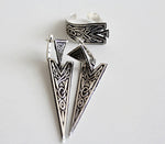 Celtic earrings long  STERLING SILVER 925