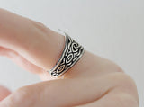 Celtic earrings long  STERLING SILVER 925