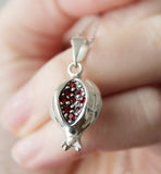 Pomegranate Pendant STERLING SILVER 925 zircon