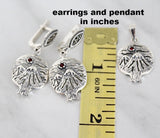 Pomegranate Ararat Mount earrings ring pendant STERLING SILVER 925