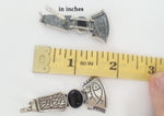 Fish jewelry Silver 925 earrings with black onyx women