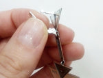 Earrings Lab Garnet stone SILVER 925