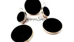SILVER 925 Extra big earrings SILVER 925 black onyx jewelry