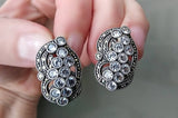 Silver 925 ring earrings SILVER 925 White zircon