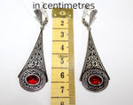 Silver 925 Ring Garnet stone bohemian Boho red ring jewelry