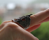 Gothic ring  SILVER 925 Black unusual jewelry goth ring gothic style