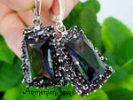 Navy blue lab stone Black Sterling silver 925