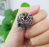Armenian alphabet Pomegranate pendant  STERLING SILVER 925