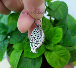 SILVER pendant Pomegranate red pendant zircon stones Charm