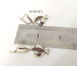 Pomegranate Ring Armenian symbol STERLING SILVER 925 zircon red stones