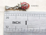 Ladybird charm insect ladybug necklace Tiny pendant bug jewelry girl SILVER 925
