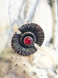 Red Poppy earrings Armenian jewelry Garnet 925 SILVER Poppies
