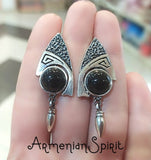 Gothic ring modern jewelry SILVER 925 Black onyx