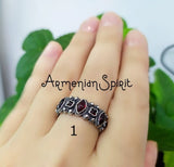 Gothic double rings SILVER 925