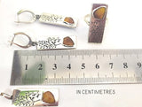 Tree earrings jewelry SILVER 925 lab citrine
