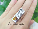 Tree Pendant jewelry set Earrings Ring SILVER 925 Life tree jewelry