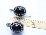 Jewelry set Earrings and ring black SILVER 925 Onyx stone