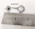 Silver 925 long earrings dangle with pin closure
