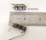 Statement ring Rose Flower jewelry SILVER 925 white zircon stones