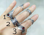 Double ring SILVER 925 Adjustable Armenian jewelry CHOOSE