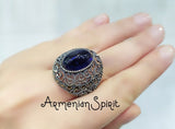Armenian Jewelry dome Ring SILVER 925 women