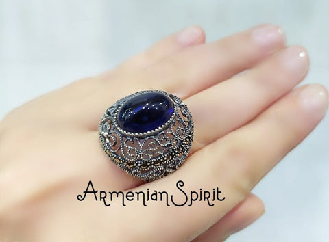 Armenian Jewelry dome Ring SILVER 925 women