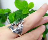 Rings Jade jewelry women ring SILVER 925 nephrite green