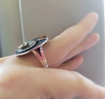 Ring SILVER 925 Tree jewelry yellow stone