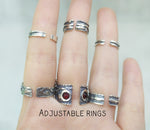 Double ring SILVER 925 Adjustable Armenian jewelry CHOOSE