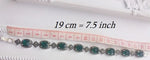 Bracelet marcasite jewelry Emerald green and grass green STERLING 925