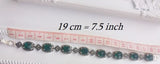 Bracelet marcasite jewelry Emerald green and grass green STERLING 925