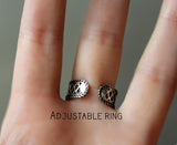 Ring women Silver 925 lab white pearl wedding jewelry