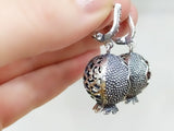 Earrings Pomegranate SILVER 925 zircon stones