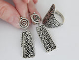 Statement ring traditional SILVER 925 eternity sign Bohemian ring band